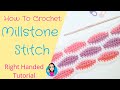 Millstone Crochet Stitch - Right Handed - Brick Stitch - Wave Stitch - How to Crochet - UK Terms