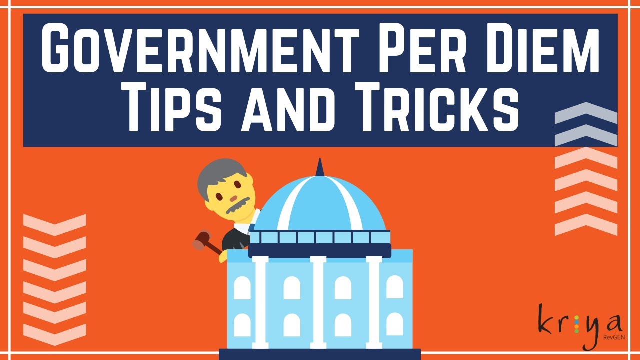 Government Per Diem Revenue Management Tips YouTube