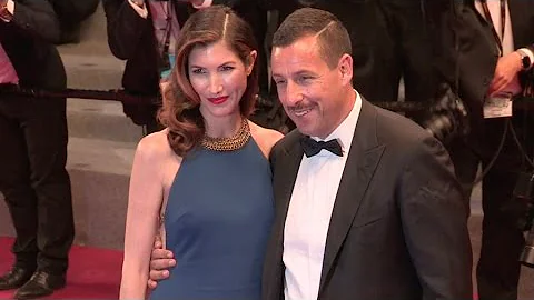 Adam Sandler and his wife Jackie Titone on the red...