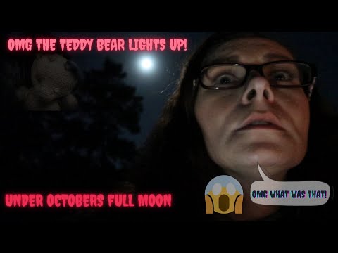 TEDDY BEAR LIGHTS UP AT HAUNTED CEMETERY ( SPIRIT TRIES TO COME HOME WITH US)