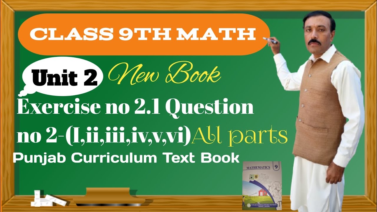 Class 9th MATH Unit no 2 Exercise no 2.1 Question no 2-(I,ii,iii,iv,v,vi)Allparts ordinary notation 