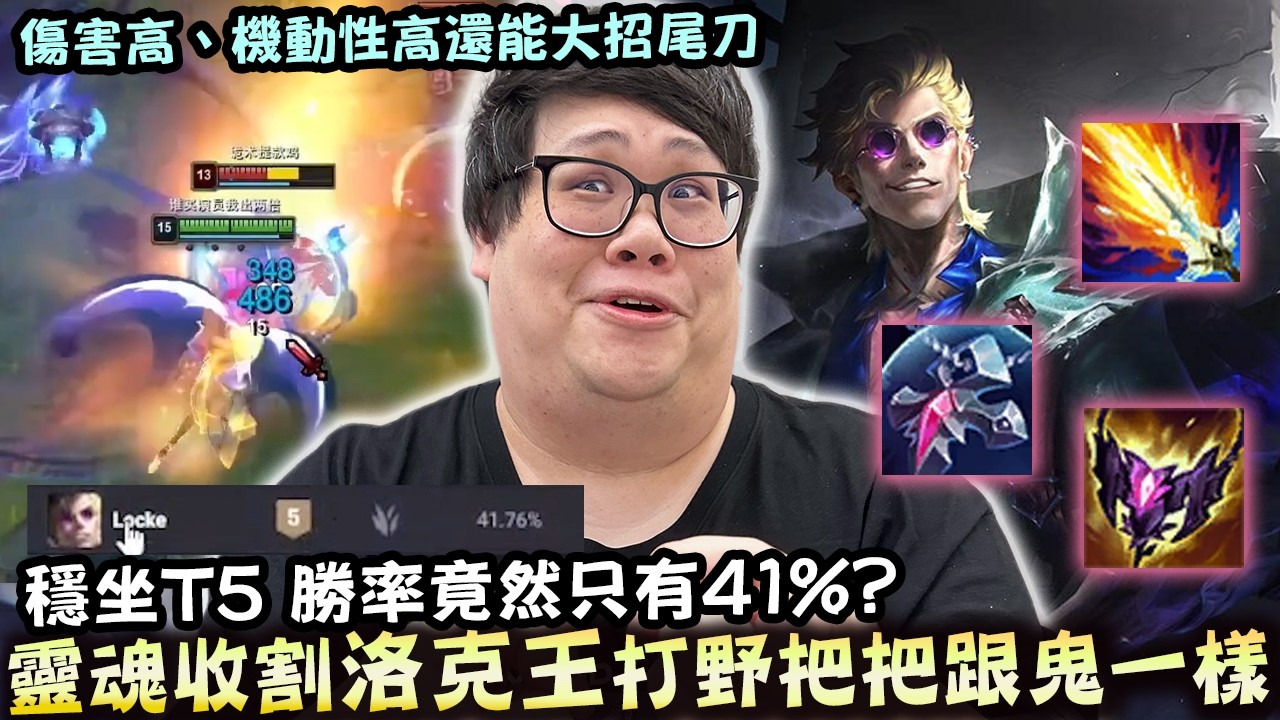 【Stanley】有洛克必拿洛克！嚴重被低估的高機動性打野！全力開通下路先贏一半！這角色打野勝率怎麼可能才41%？一定是有憨鵝在拖累洛克勝率！？玩了十場洛克把把跟鬼一樣！大膽預測洛克傷害即將被砍！
