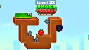 Snake Puzzle Slither to Eat level 22 / walkthrough full 