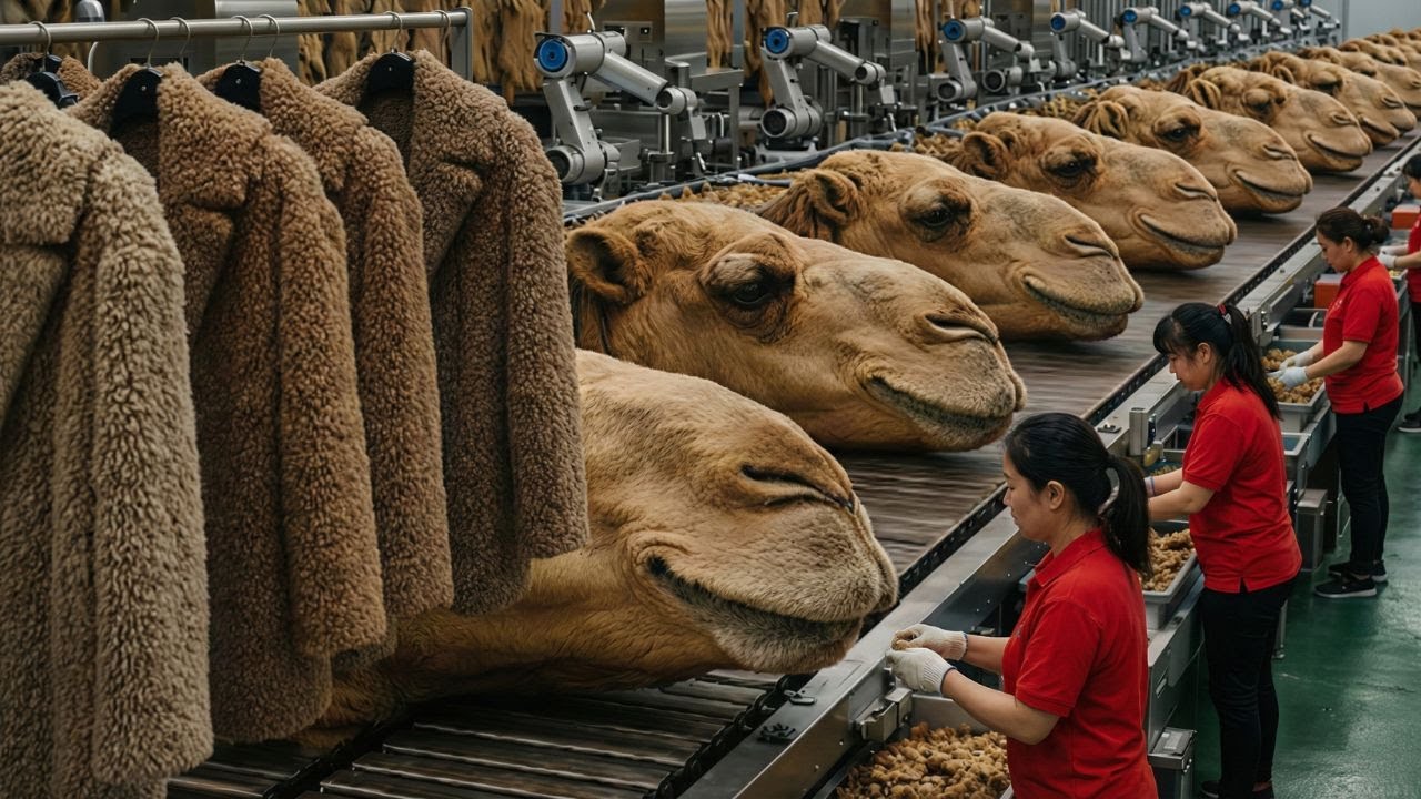 Inside World's Most Satisfying Camel Wool Factory 🐪 – Amazing ASMR Process ✨