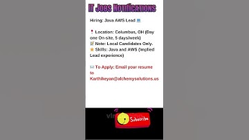 Java AWS Lead Job in Columbus, OH Oct 8, 2025