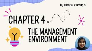 CIB1001 CHAPTER 4 : THE MANAGEMENT ENVIRONMENT (TUTORIAL 2 GROUP 4)