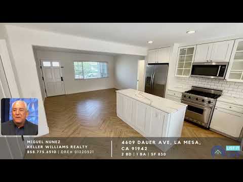 4609 Dauer Ave, La Mesa, CA home video tour