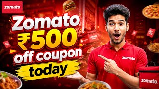 Zomato Coupon Code Today 🔥 Get ₹500 OFF Instantly on Food Orders 🍔💸 Limited Time Zomato Deals