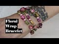 Making A Floral Wrap Bracelet with Polymer Clay Beads, Jewelry Tutorial