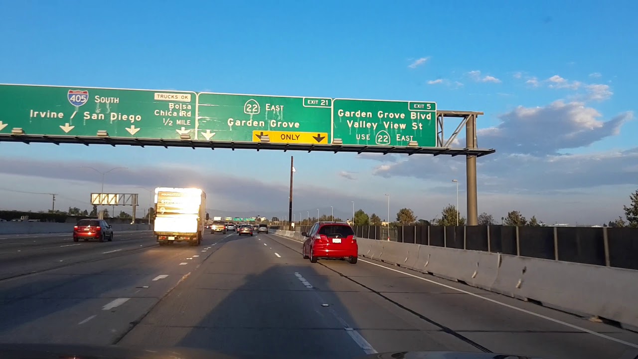 Freeway 22 To Garden Grove And Westminster California Youtube