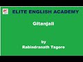 PGTRB English - Gitanjali Sonnets 1 to 5  by Rabindranath Tagore - Elite English Academy