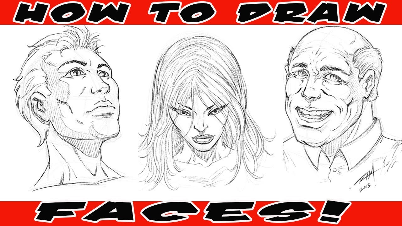 "How-to Draw" Comic Book Faces - YouTube