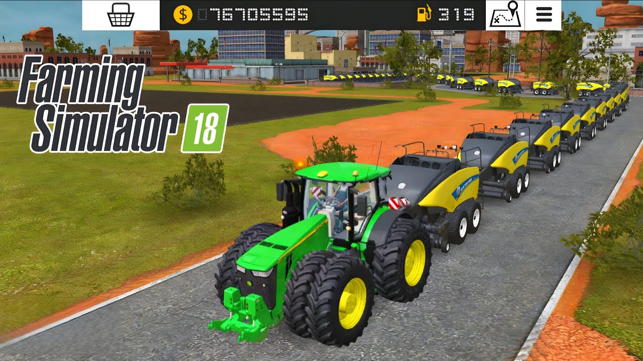 Fs 18 Transport Many Bales Machine With Double Wheel John Deere | Farming Simulator 18 Timelapse 