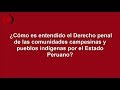 El Derecho penal de las comunidades campesinas y nativas