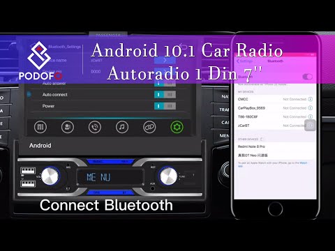 Android 10.1 Car Radio Autoradio 1 Din 7''(A2768) Wireless Carplay connection+Wired Auto connection
