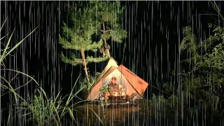 SOLO CAMPING ฝนตกหนัก - ตั้งแคมป์ผ่อนคลายพร้อมเสียงฝน - ASMR