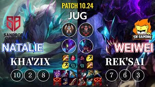 SB Natalie Kha'Zix vs SN Weiwei Rek'Sai Jungle - KR Patch 10.24