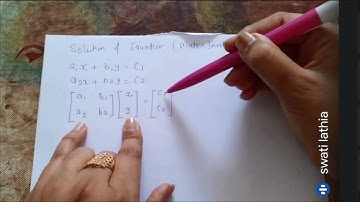 Matrix | Solution of Equations with Matrix Inverse Method | Simple Example | Example  No 18