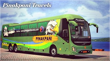Pinakpani Travels Livery for Volvo 9600 sleeper bus mod for bussid | bussid New Volvo bus mod