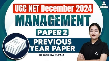 UGC NET Management Previous Year Question Paper #1 | UGC NET Management By Bushra Ma