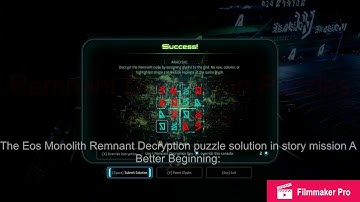 Mass Effect Andromeda - Remnant Decryption Puzzle all Glyph, Monolith