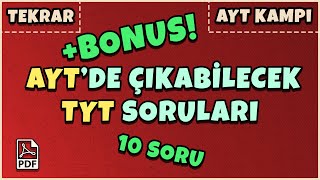 Tekrar Aytde Çıkabilecek Tyt Soruları 10 Soru Bonus 70 Günde Kampı Pdf