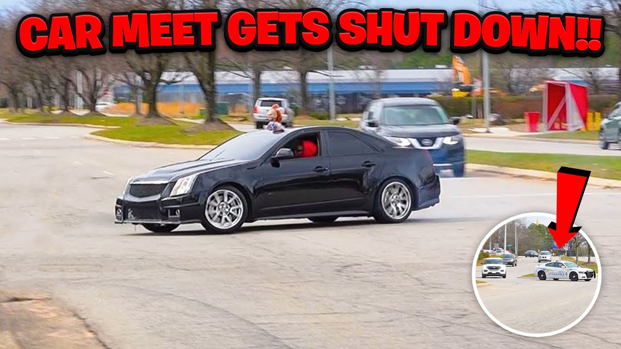 GOODBERRYS PARK & CHILL CAR MEET GETS SHUT DOWN BY COPS!! - February ...