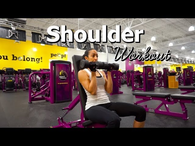 Arms & Shoulders Gym Workout  Gym workout plan for women, Free weight  workout, Planet fitness workout