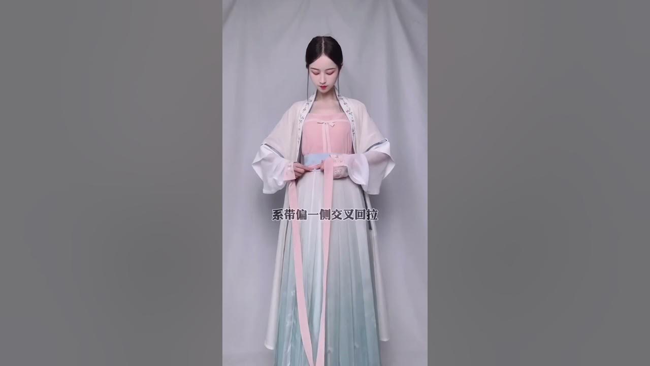 Hanfu belt knotting tutorial. Chinese traditional clothes, hanfu. 