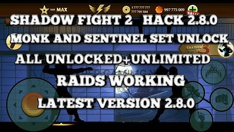 Shadow fight 2 (2.8.0) hack mod || MONK AND SENTINEL SET. all unlimited+unlocked latest hack apk ||