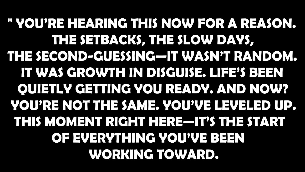 It Was Never a Coincidence, The time has finally come, you get ready to listen.