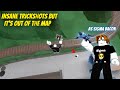 MM2 - CRAZY TRICKSHOTS *OUT OF THE MAP* AS A PRO BACON...😈