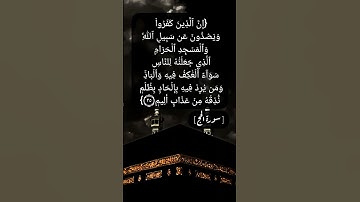 سورة الحج الآية ٢٥ و ٢٦ بصوت الشيخ محمد صديق المنشاوي