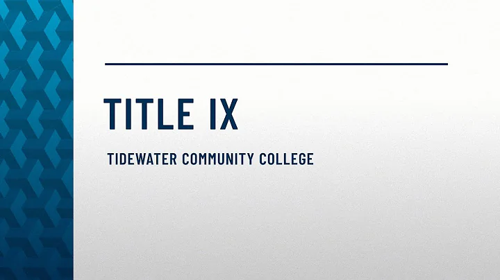 Virtual Orientation 17: Title IX