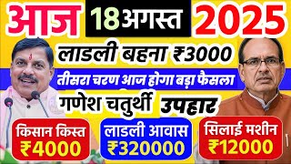 1 जुलाई 2025 |  लाडली बहना रक्षाबंधन उपहार ₹3000 | teesra चरण | awas kist | mp news | Mohan Yadav
