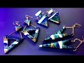 Polymer Clay and  Great Glitters from Arteza. Sparkle Triangle Earrings Tutorial.