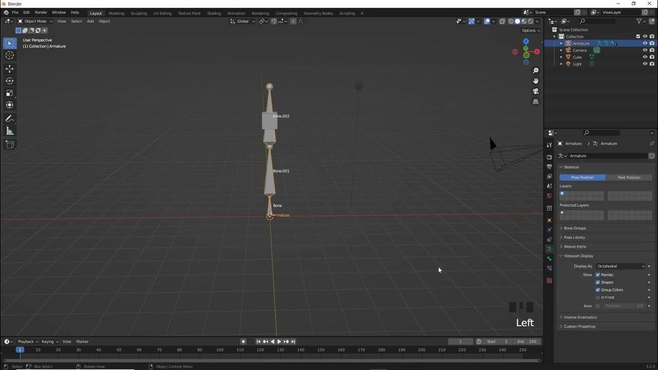 22. Blender 3.0 특정 오브젝트를 본에 구속하는 Amature Constraint YouTube