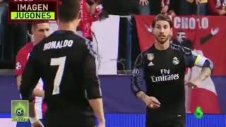 Sergio Ramos Signals To Cristiano Ronaldo About Trying To Sent Off Gabi Atletico M. Vs Real M