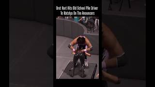 Bret Hart Hits Old School Pile Driver To Natalya On The Anouncers Table #shorts #wwe2k22 #wwe