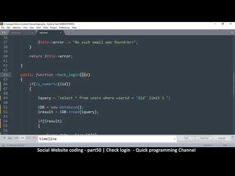 Social Website from scratch - Part 50 - Check user login | OOP PHP with MYSQL Database