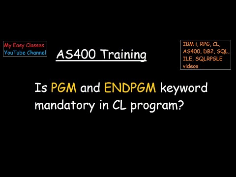 Is PGM and ENDPGM keyword mandatory in CL program