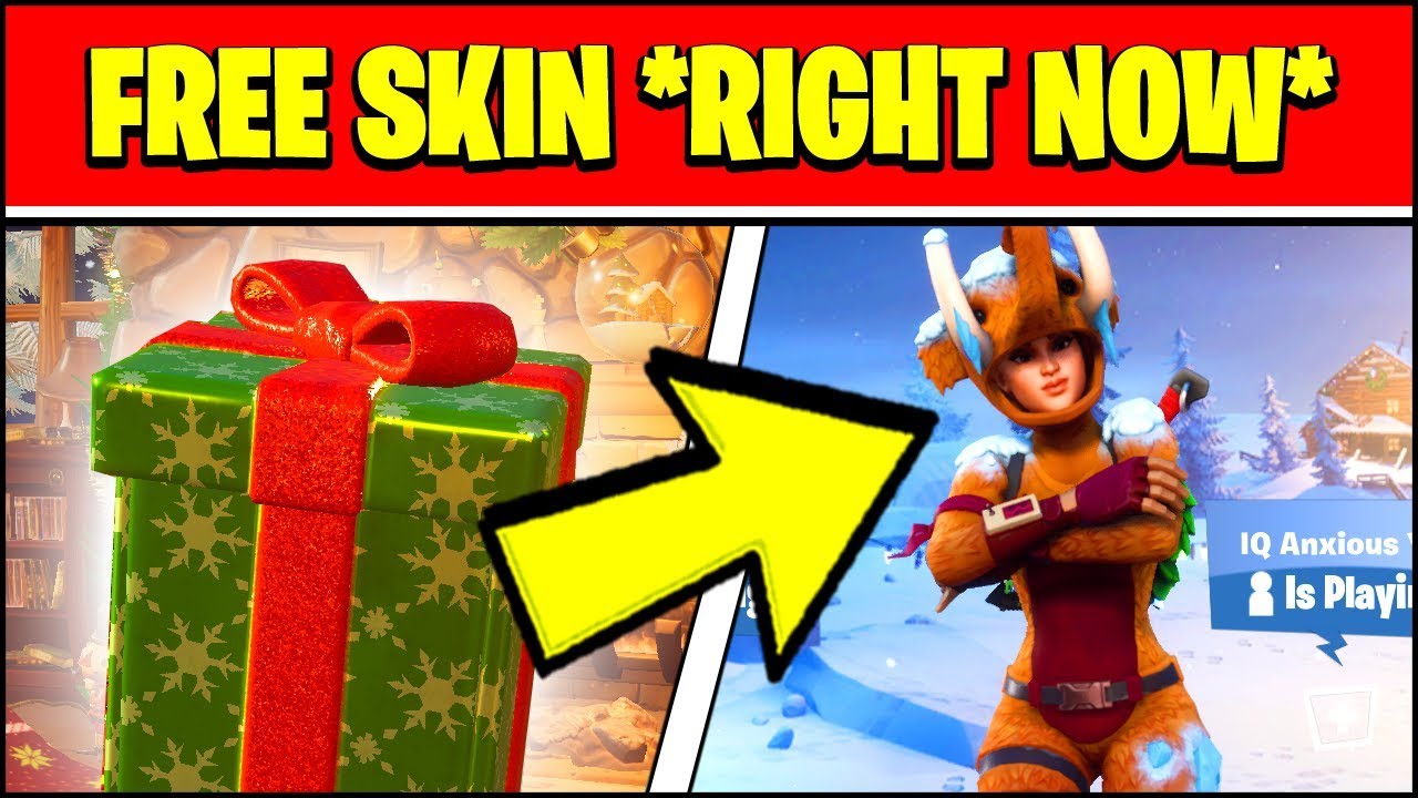 FREE SKIN *RIGHT NOW* & OPENING THE LAST PRESENT SKIN (Fortnite