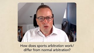 How does sports arbitration work/differ from normal arbitration?