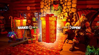 ALL PRESENTS open! (Free Pickaxes, Glider, Emotes, Skins,...) Fortnite Winterfest