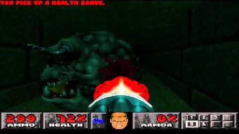 Doom PSX (TC) Map 04 (Command control)  ( 100% all secrets )