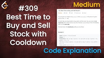 Best Time to Buy and Sell Stock with Cooldown | Live Coding with Explanation | Leetcode - 309