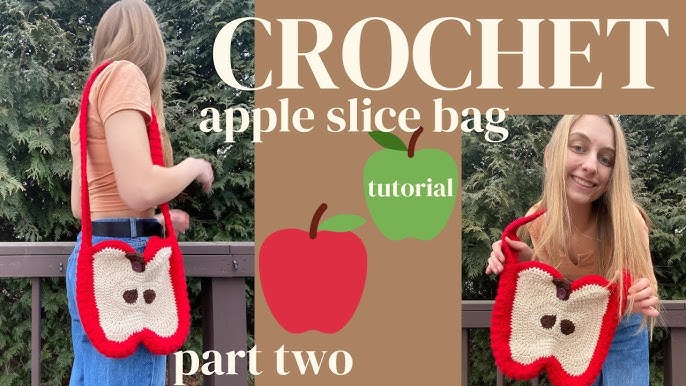 crochet apple bag