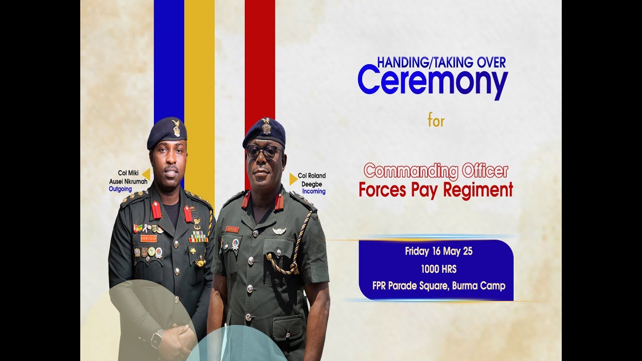 HANDING AND TAKING OVER CEREMONY FOR COMMANDING OFFICER FORCES PAY REGIMENT