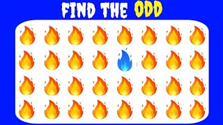 Find The Odd Emoji Out -Emojis Edition 🍔| 20 Emoji 🍒 Quiz | Easy, Medium, Hard 🐕🐎🍉