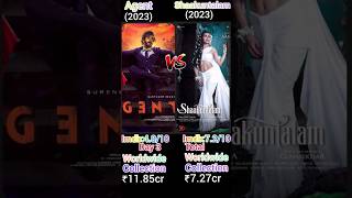 Shaakuntalam V/s Agent Movie Box Office Collection Comparison #shortfeed